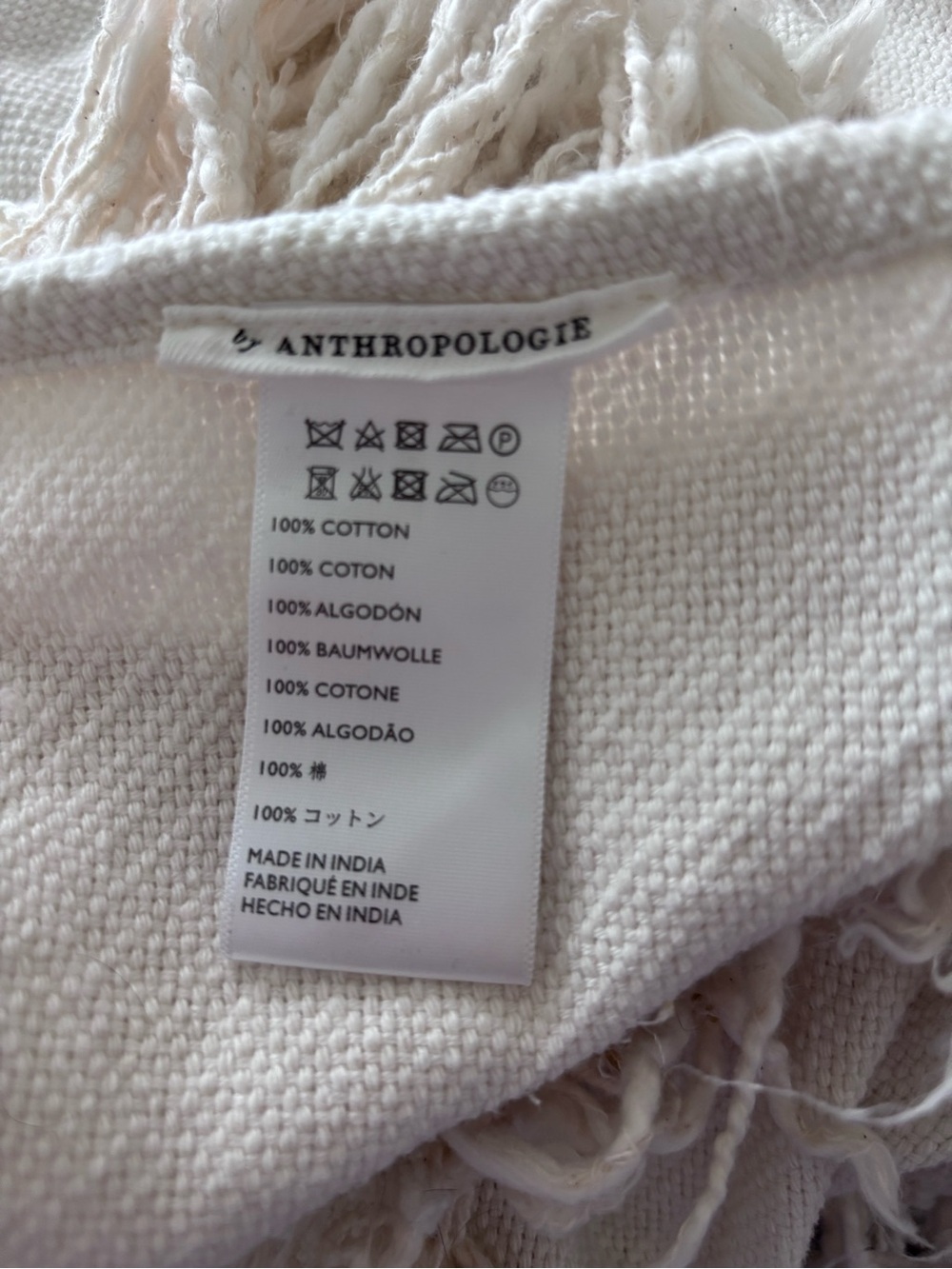 Anthropologie Tasseled Throw Blanket - Picture 3 of 6